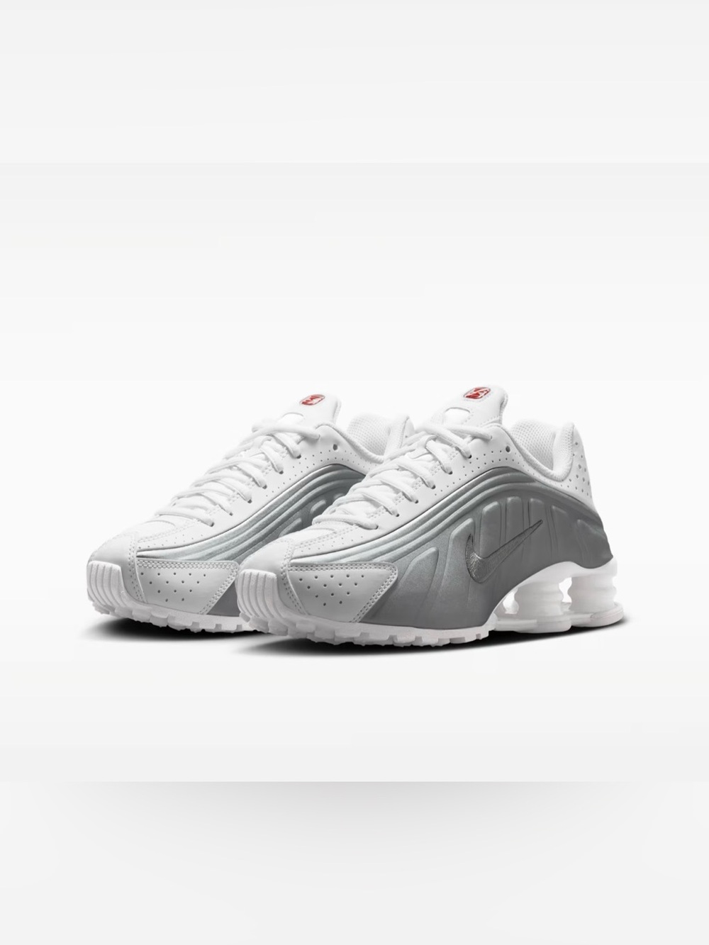 New Nike Shox R4 White & Metallic
